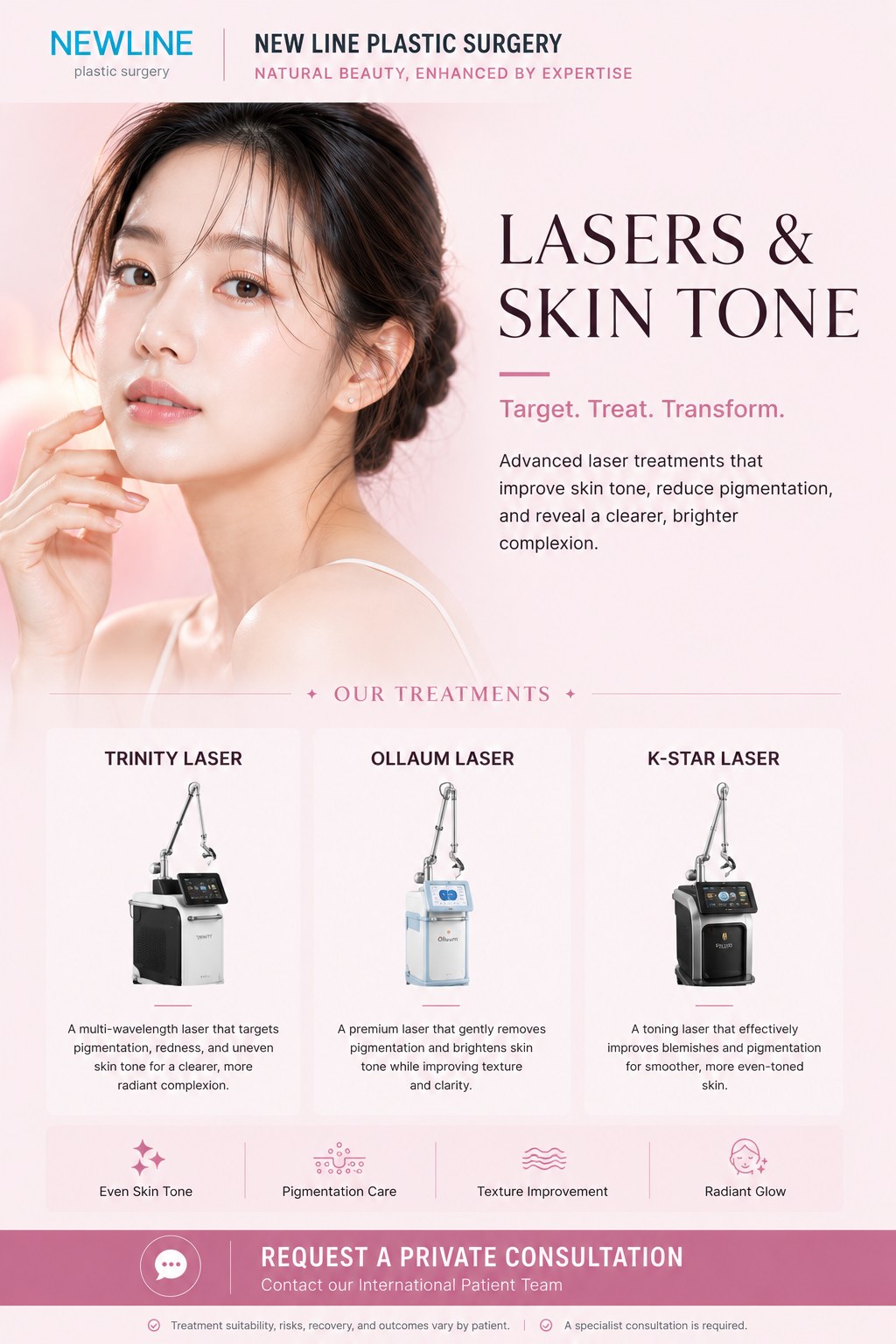 Lasers & Skin Tone at Newline Clinic, Busan